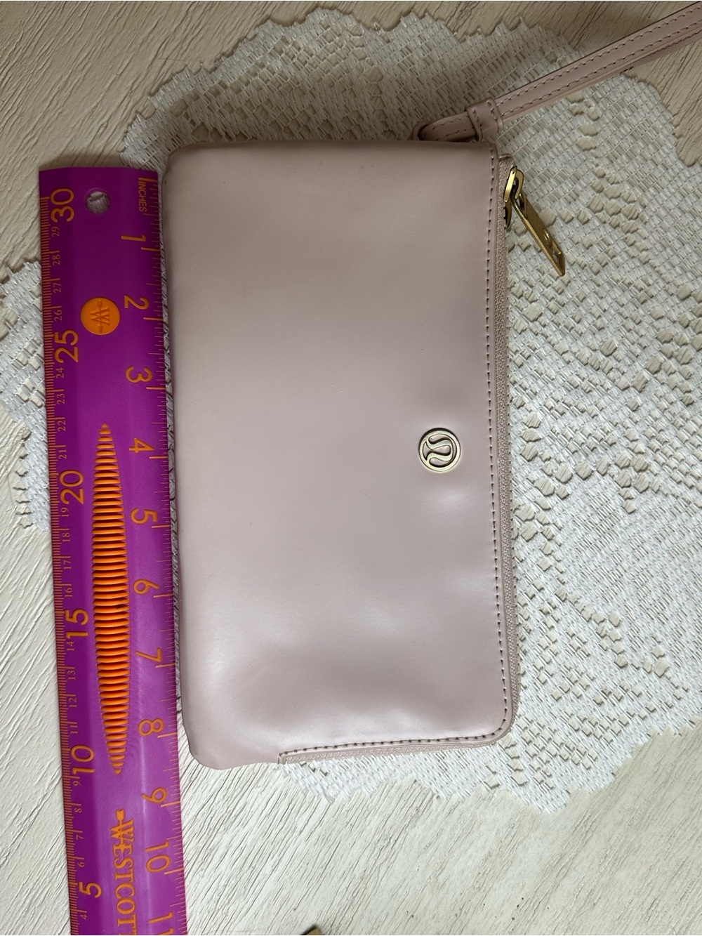 Lululemon Blush Pink Double Zip Wristlet Wallet - Picture 5 of 11